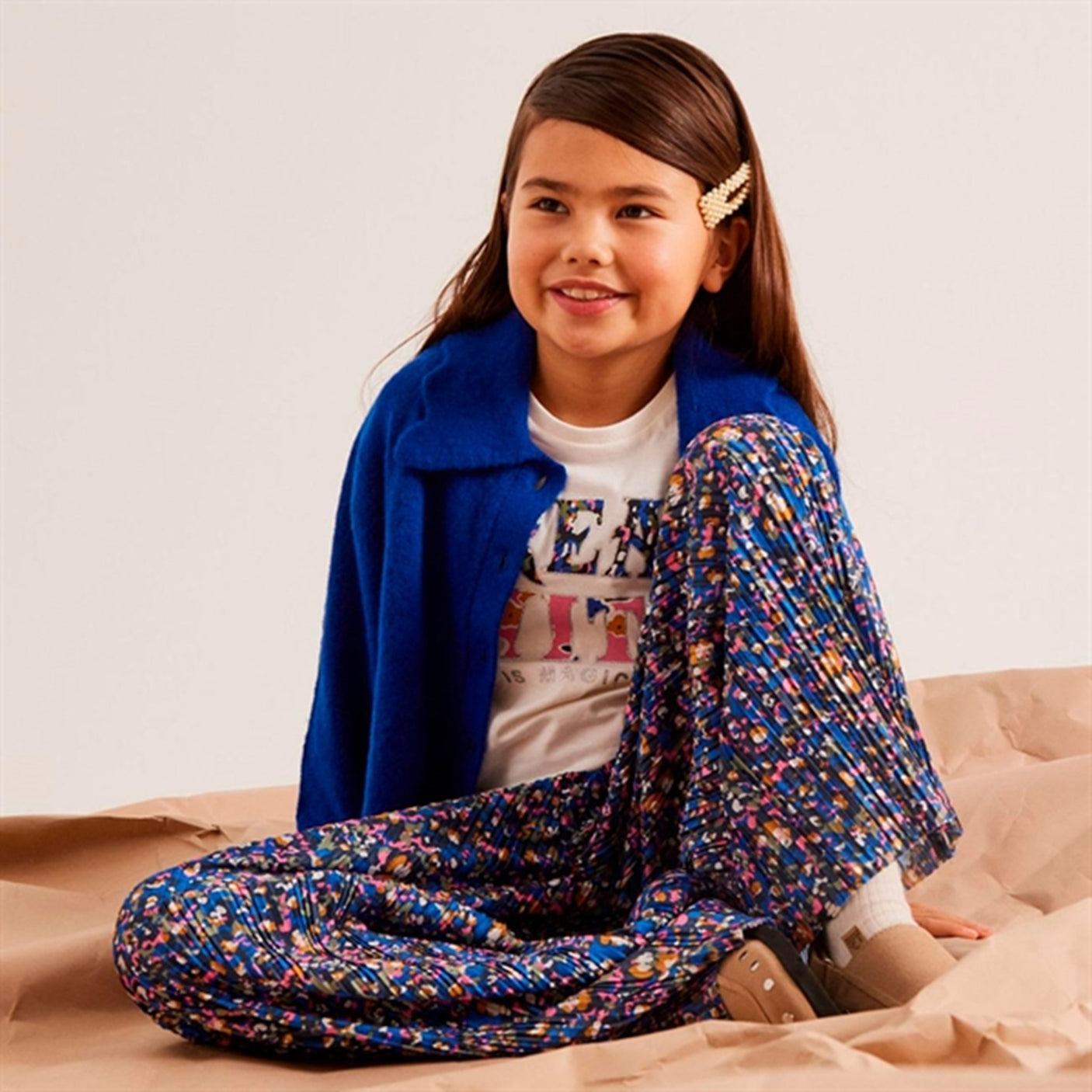 Name it Dazzling Blue Natura Short Knit Cardigan