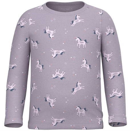 Name it Lavender Aura Rib Night Set Unicorn Noos