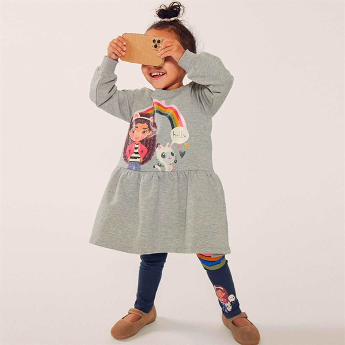 Name it Grey Melange Amma Gabby Sweat Dress
