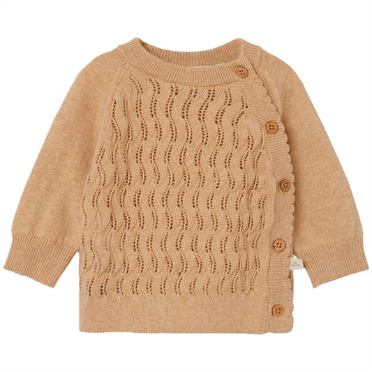 Lil'Atelier Warm Sand Nina Wrap Knit Blouse