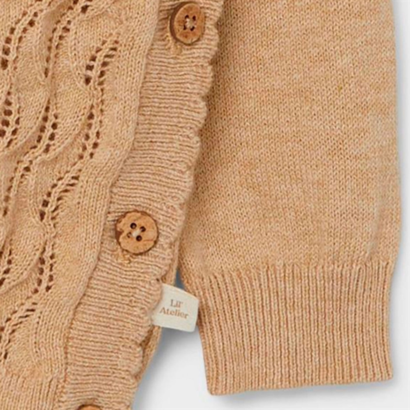 Lil'Atelier Warm Sand Nina Wrap Knit Blouse