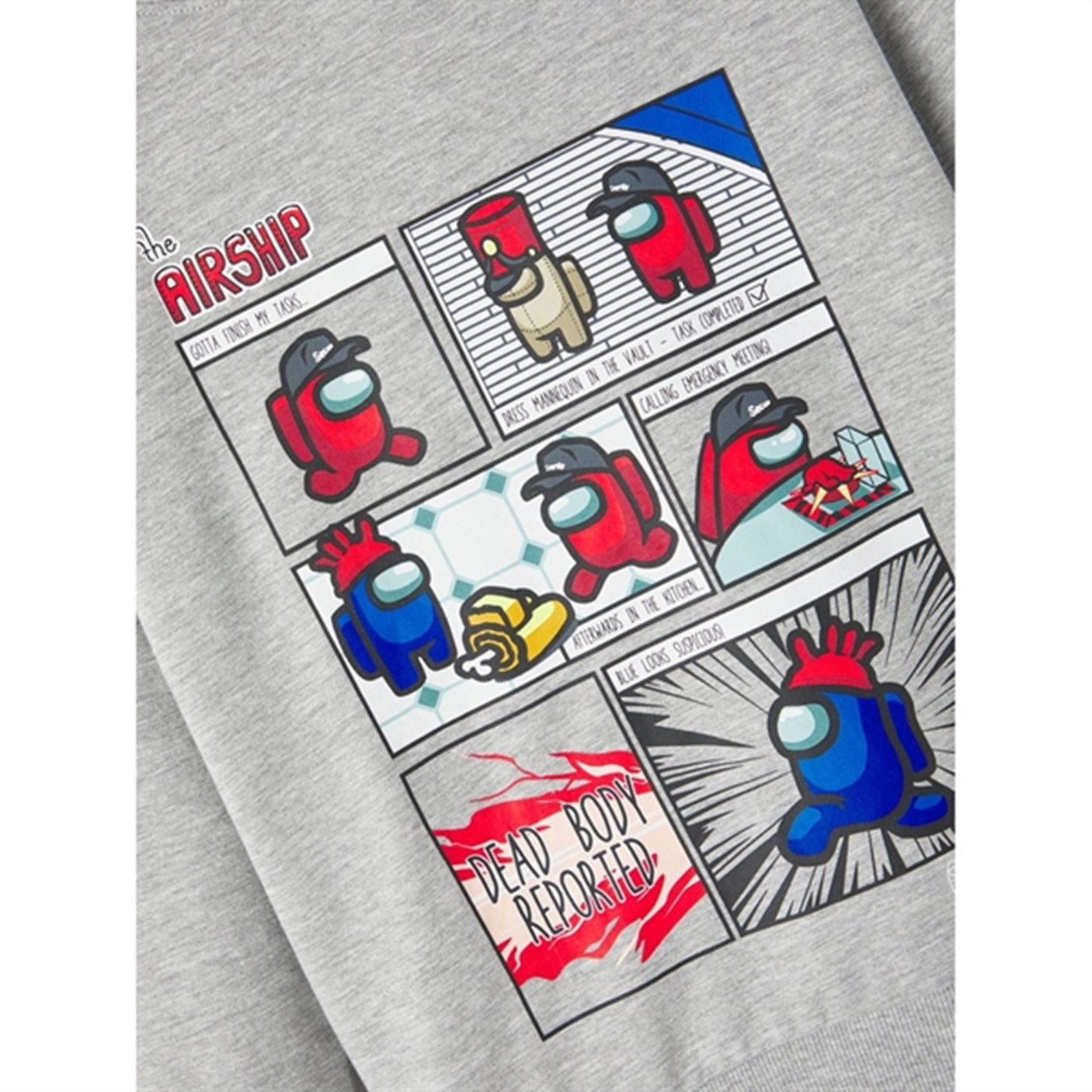 Name it Grey Melange Alim Among Us Sweatshirt