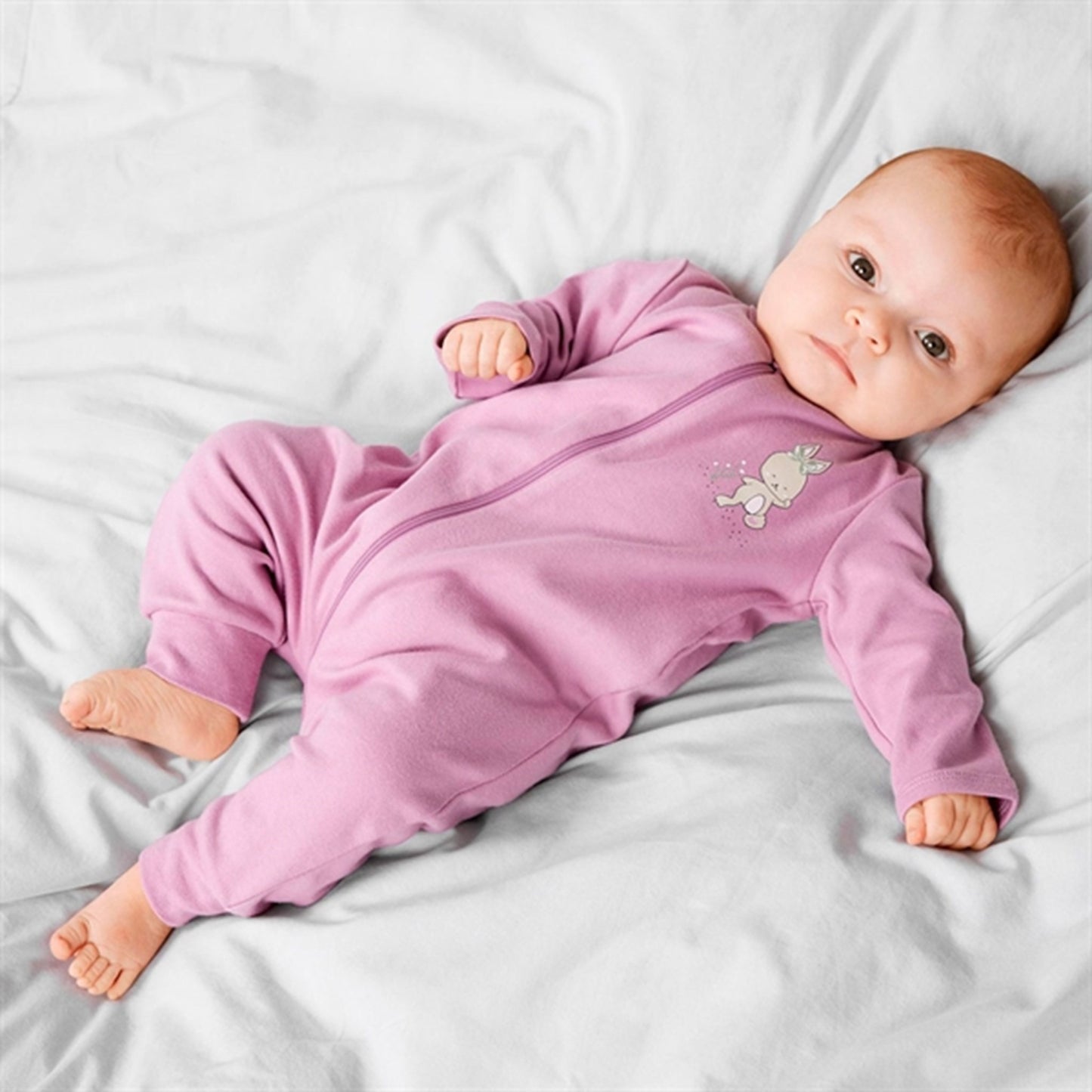 Name it Orchid Haze Nightsuit with Zipper Rabbit Noos