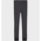 Name it Blue Graphite Stripes Wang Wool Needle Stripe Leggings