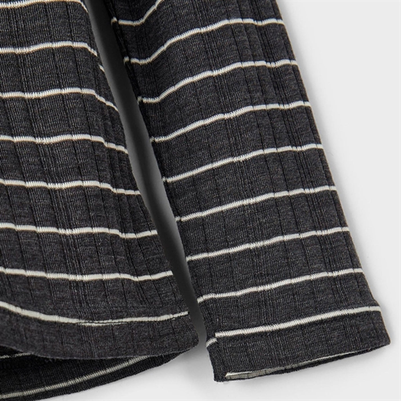 Name it Blue Graphite Stripes Wang Wool Needle Stripe Blouse