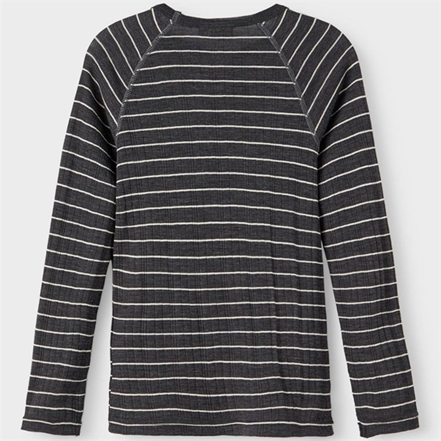 Name it Blue Graphite Stripes Wang Wool Needle Stripe Blouse