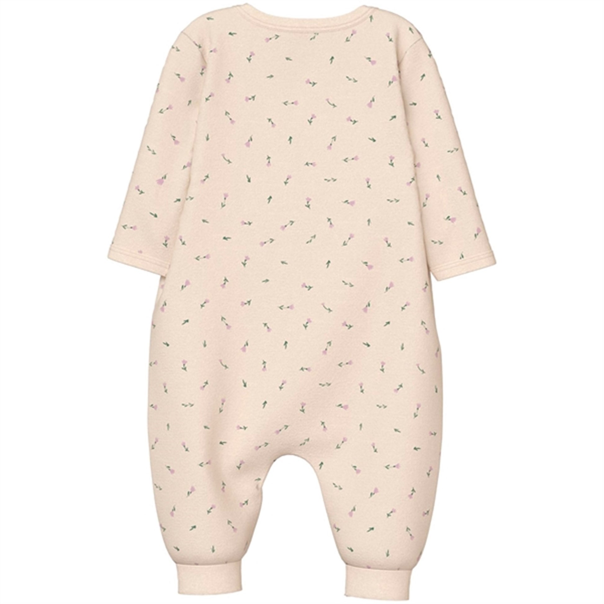 Name it Buttercream Nightsuit with Zipper Floral Noos