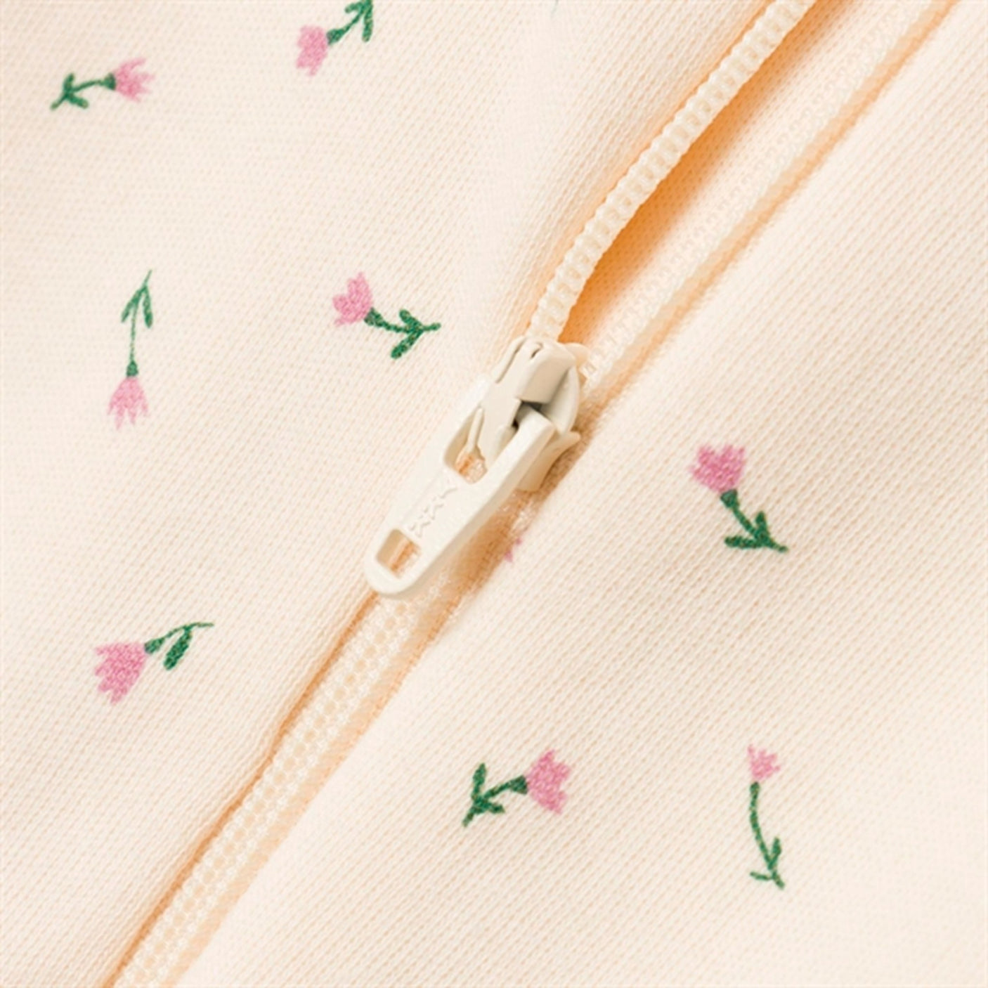 Name it Buttercream Nightsuit with Zipper Floral Noos