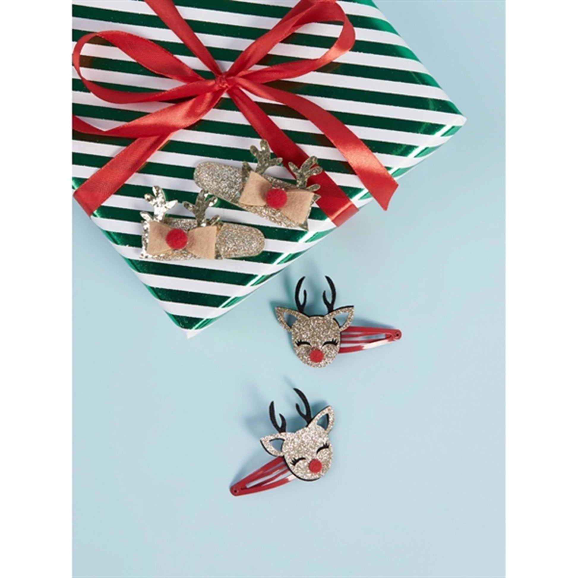 Name it Gold Colour Ored Hairclip Glitter 2-pack