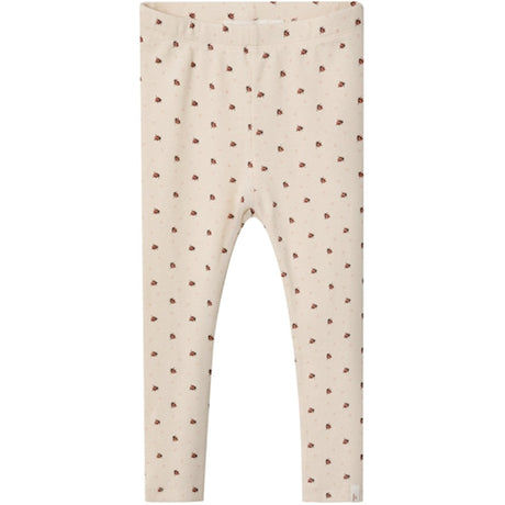 Lil'Atelier Whitecap Gray/Baked Clay Gago Slim Leggings