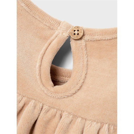Lil'Atelier Nougat Rimie Velour Sweat Dress
