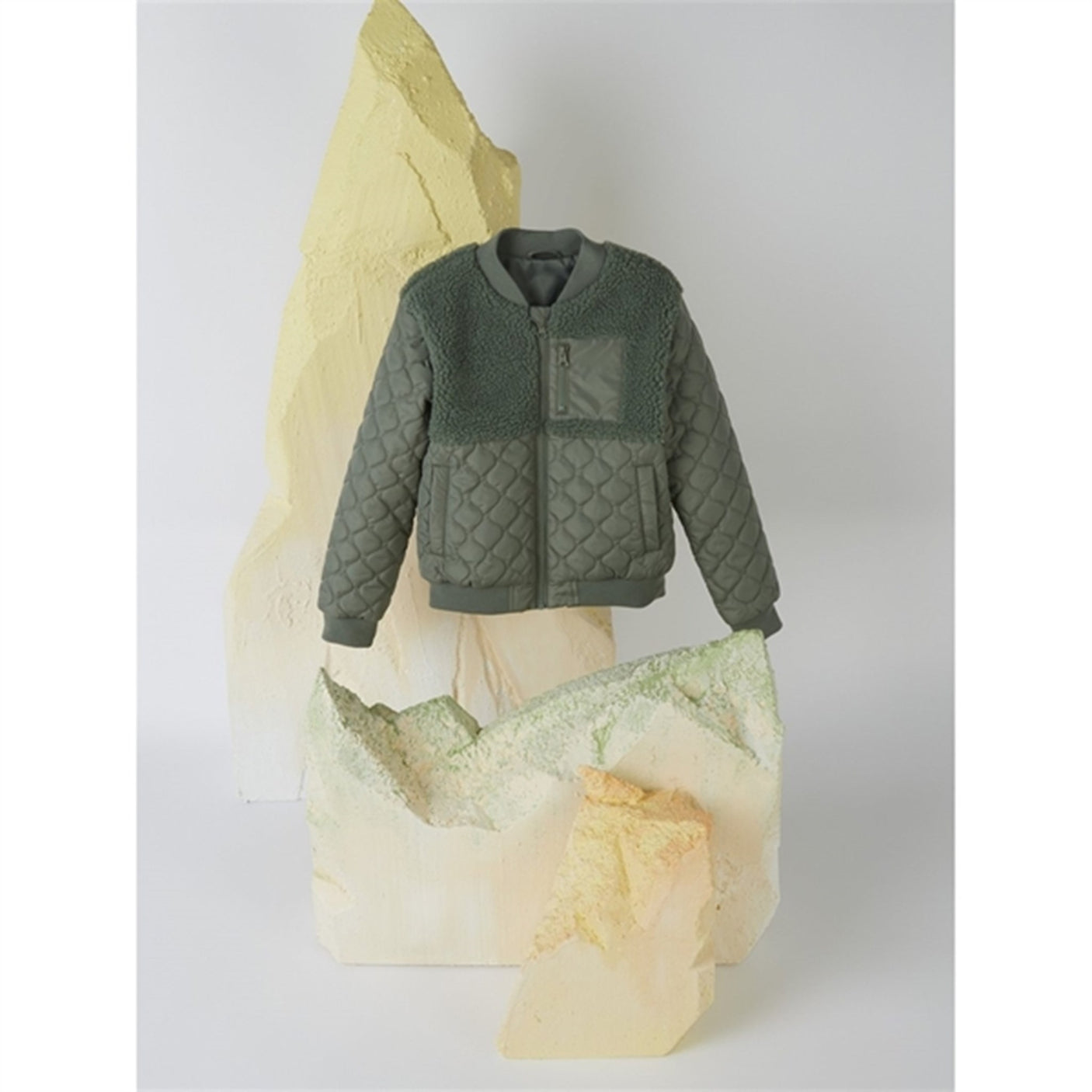 Name it Agave Green Member Quilted Jacket