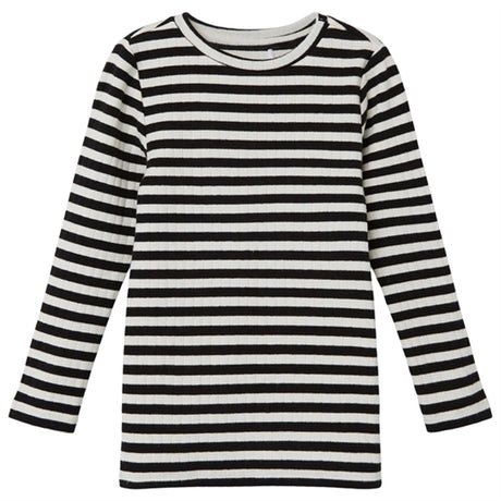 Name it Black Suraja Slim Blouse Stripe Noos