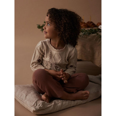 Lil'Atelier Carob Brown Thora Slim Bootcut Leggings