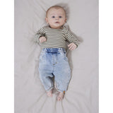 Lil'Atelier Fog Agave Green Stripes Gago Slim Body Noos
