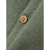 Lil'Atelier Agave Green Theo Loose Knit Cardigan