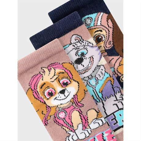 Name it Deauville Mauve Stripe Jusa Paw Patrol Socks 3-pack