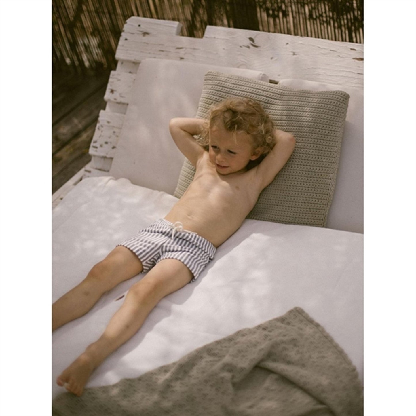 Lil'Atelier Silver Filigree Farrow Swim Pants