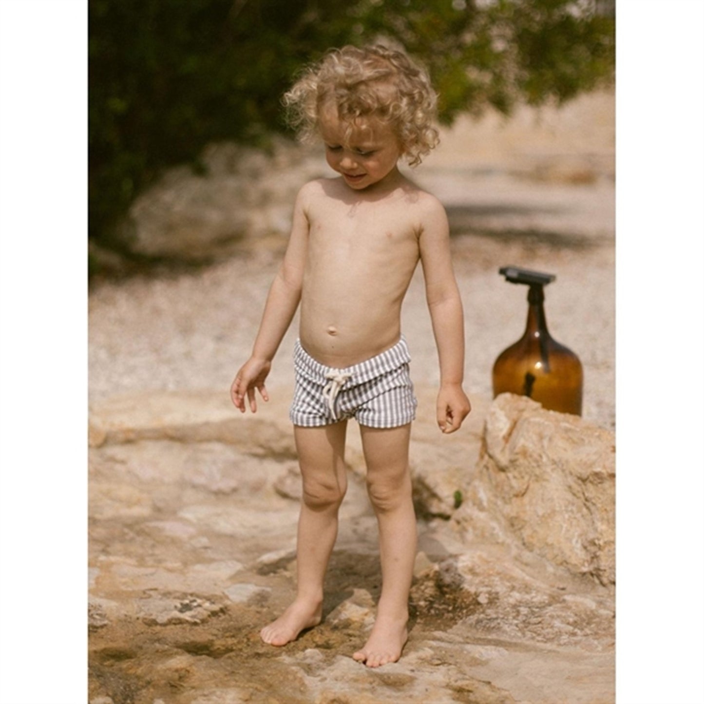 Lil'Atelier Silver Filigree Farrow Swim Pants