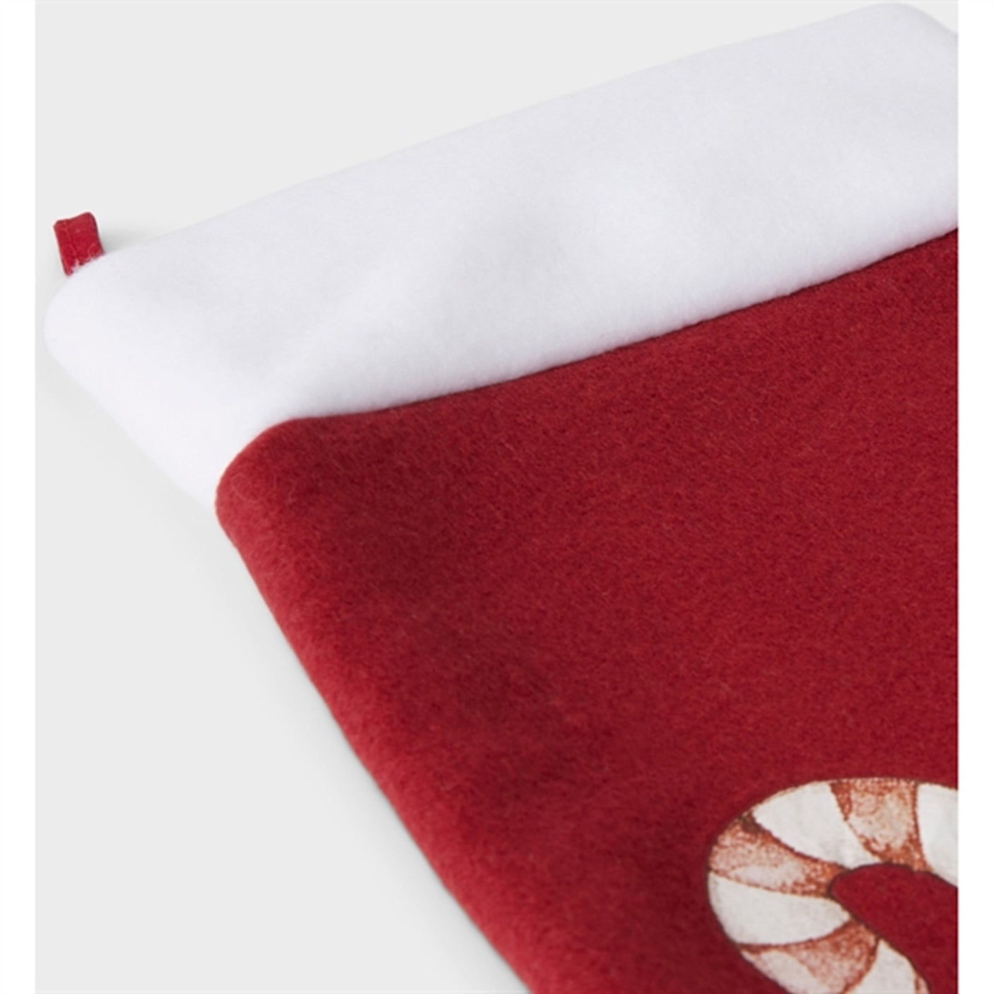 Name it Jester Red Rana Candy Cane Christmas Stocking