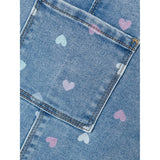 Name it Medium Blue Denim Hearts Rosa Denim Dress