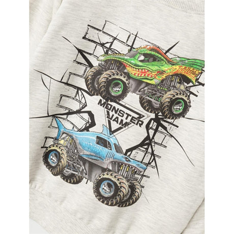 Name it Light Grey Melange Faustin Monster Jam Sweatshirt