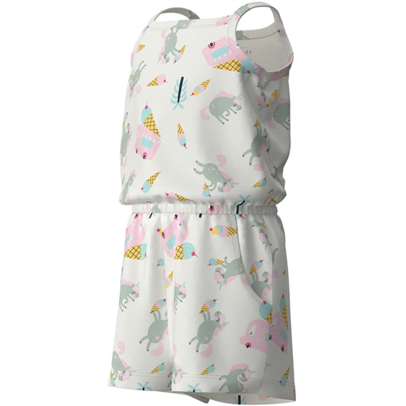 Name it Bright White Unicorns And Icecreams Vigga Strap Jumpsuit