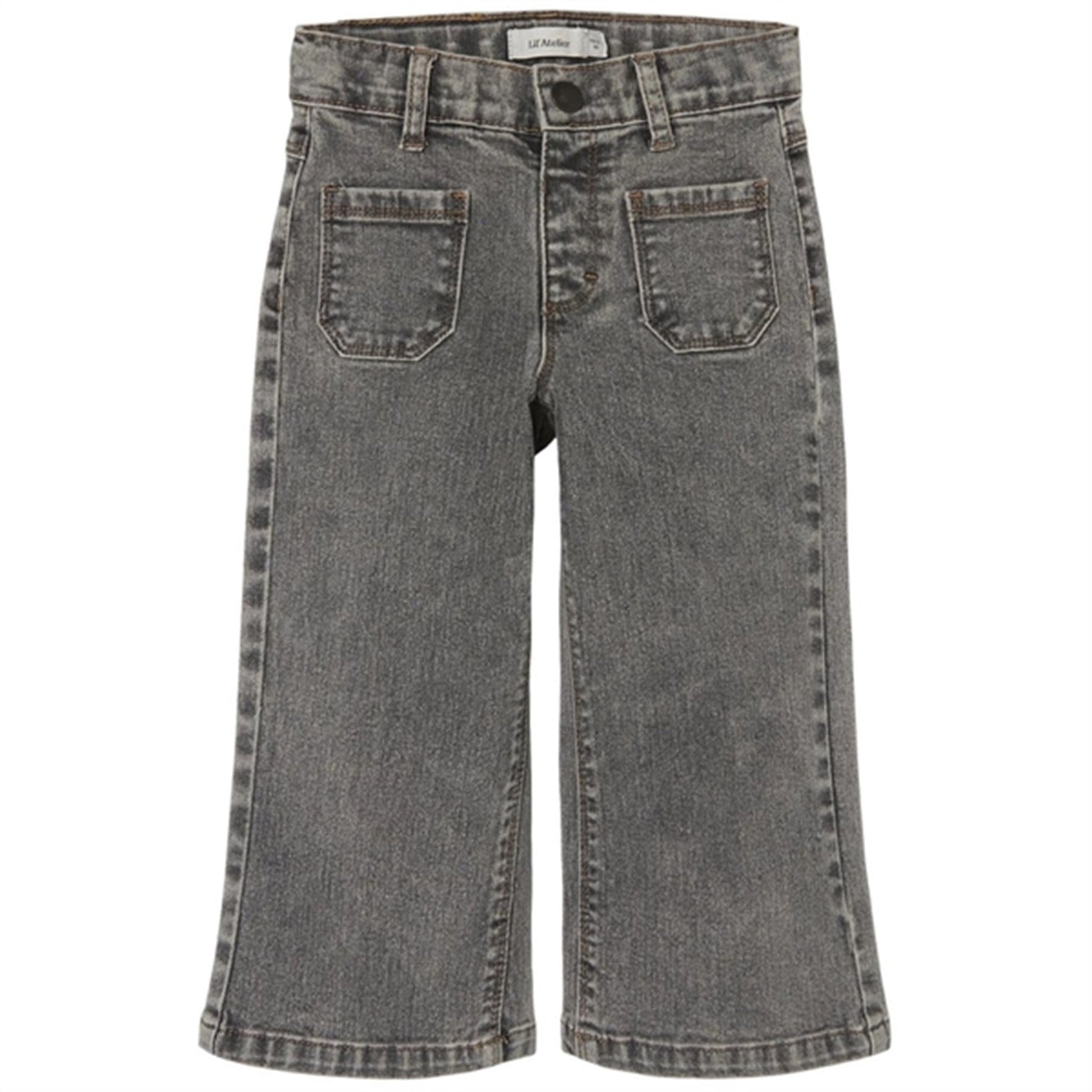 Lil'Atelier Light Grey Denim Bella Wide Jeans