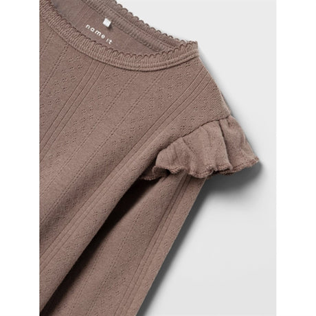 Name it Deep Taupe Ninna Slim Blouse