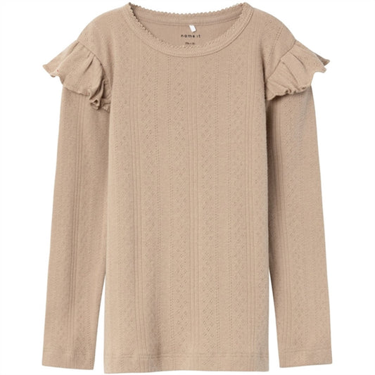 Name it Savannah Tan Ninna Slim Blouse