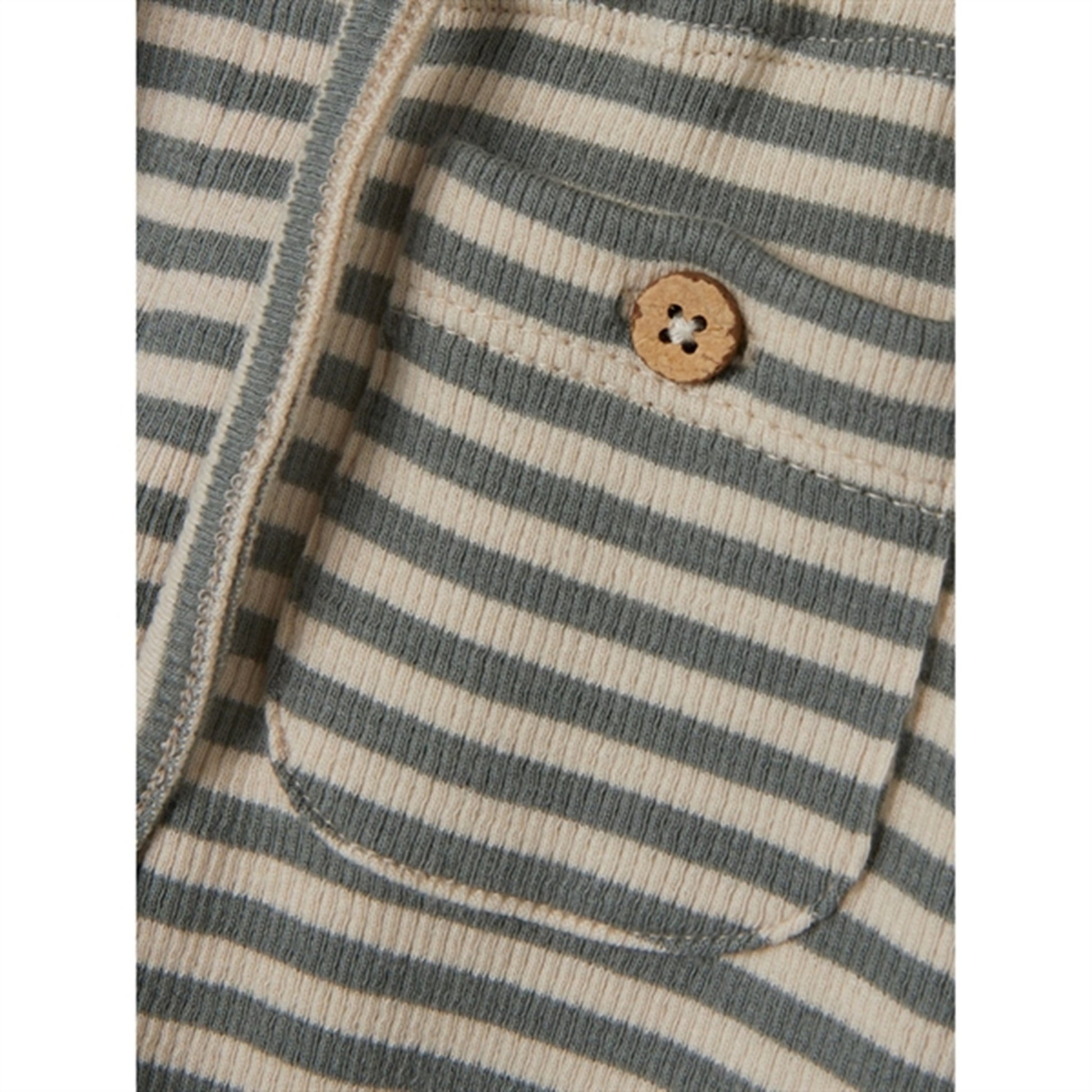 Lil'Atelier Fog Agave Green Stripes Gago Loose Pants Noos