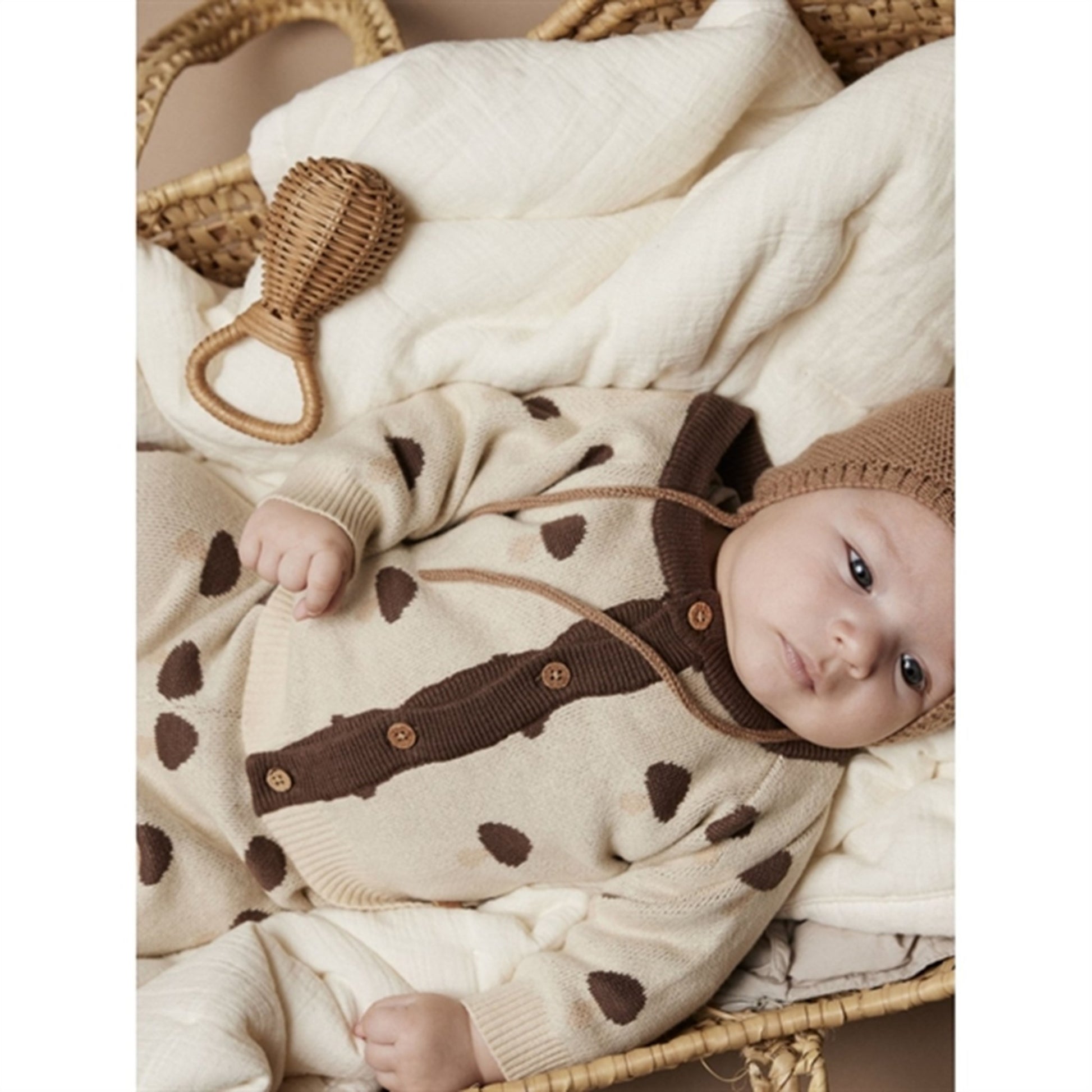 Lil'Atelier Wood Ash Saran Knit Cardigan