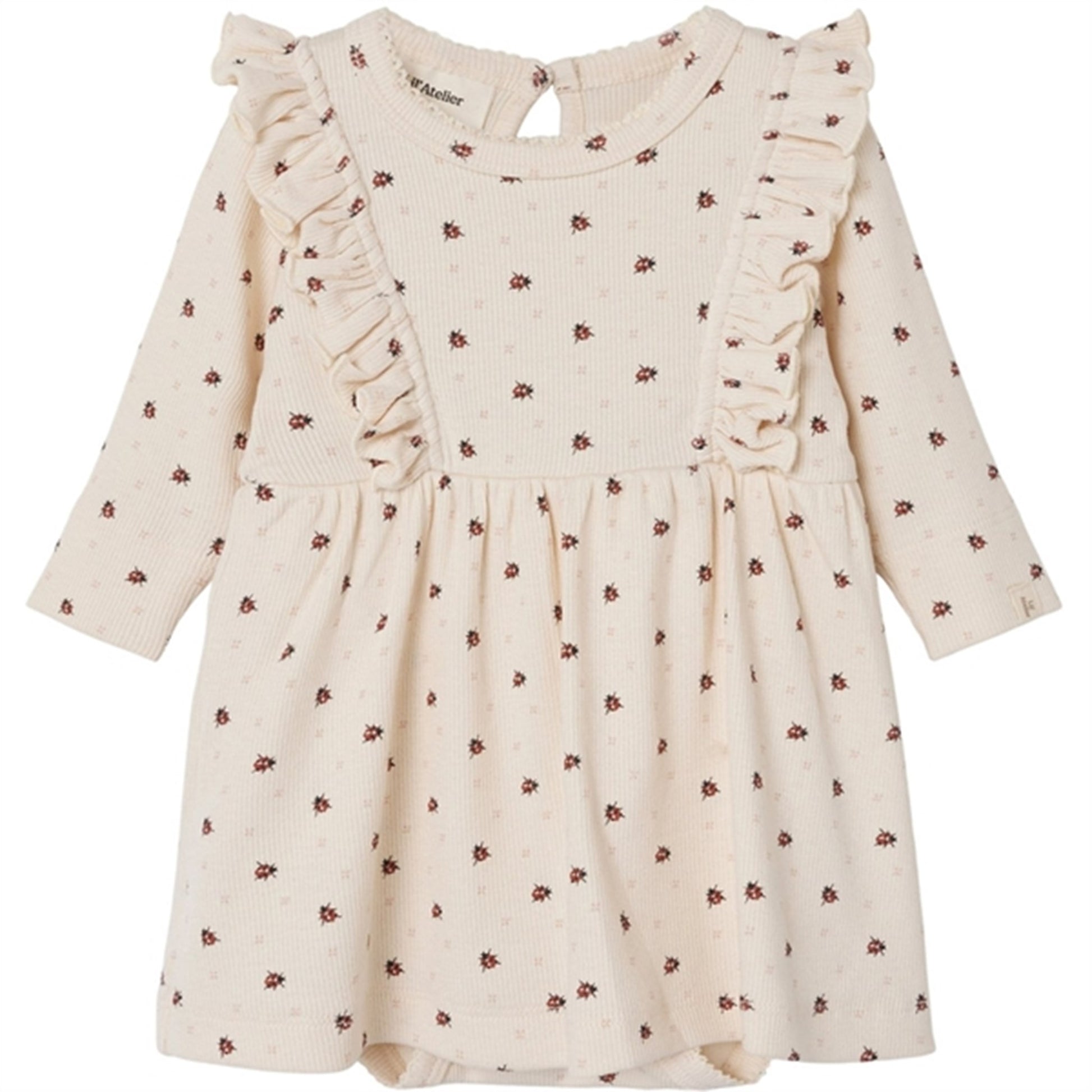 Lil'Atelier Whitecap Gray Ladybug Gago Body Dress