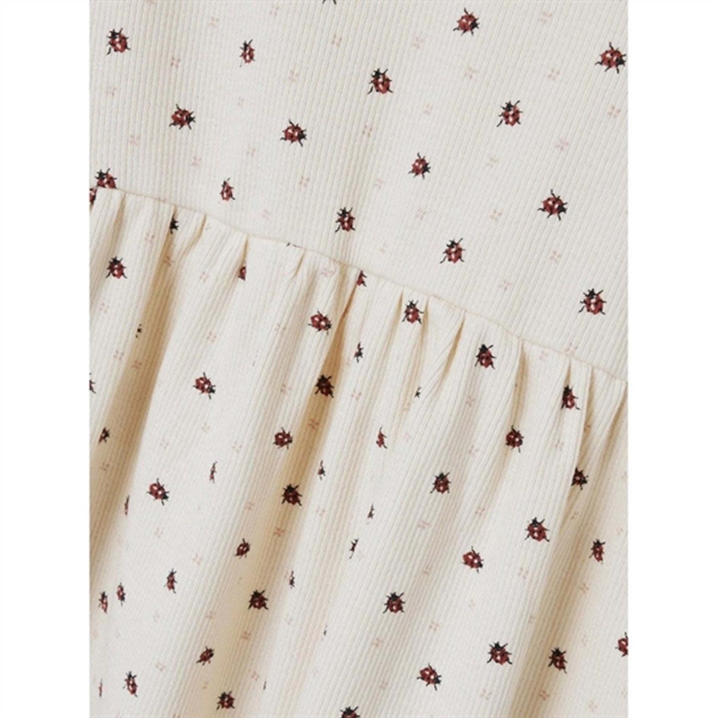 Lil'Atelier Whitecap Gray Ladybug Gago Dress