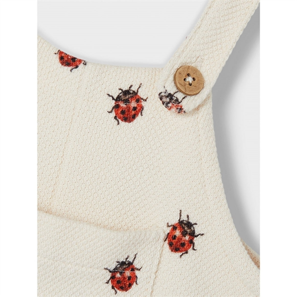 Lil'Atelier Whitecap Gray Ladybugs Ronja Sweat Overalls
