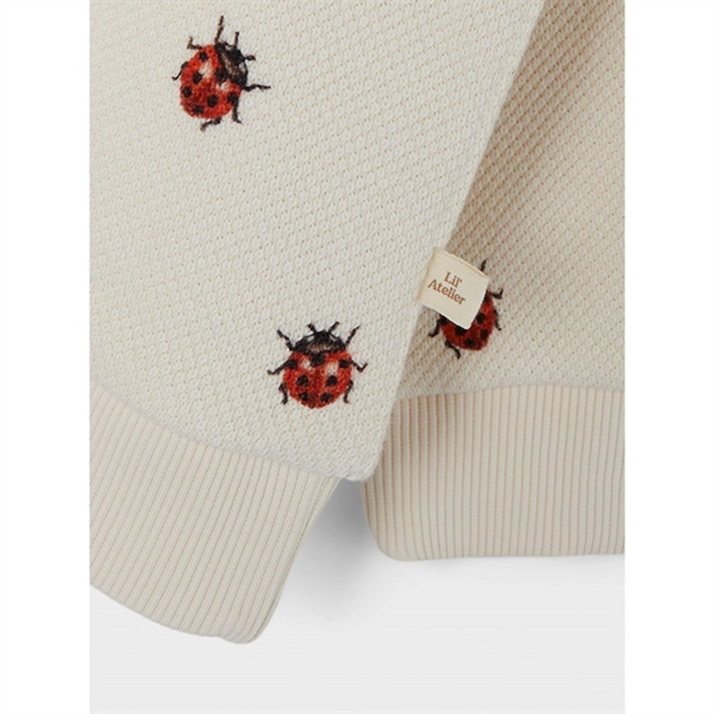 Lil'Atelier Whitecap Gray Ladybugs Ronja Sweatshirt
