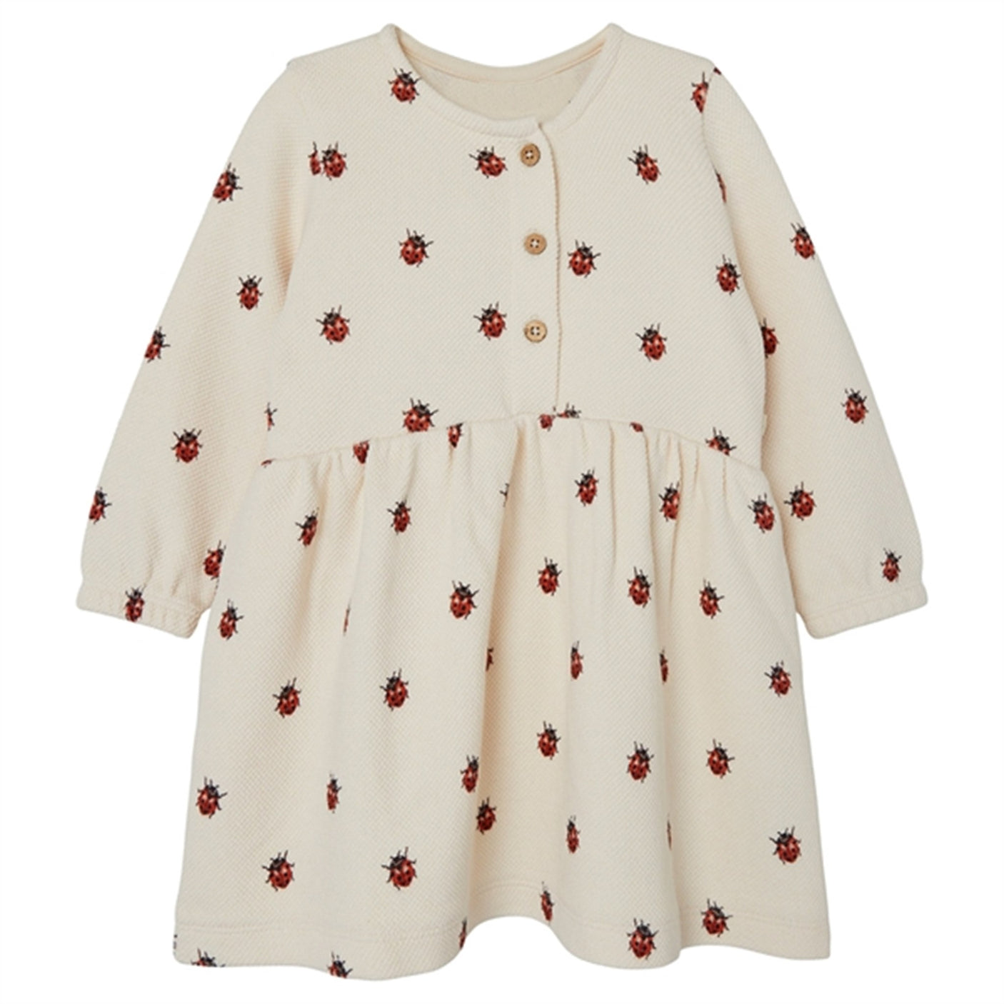 Lil'Atelier Whitecap Gray Ladybugs Ronja Sweat Dress