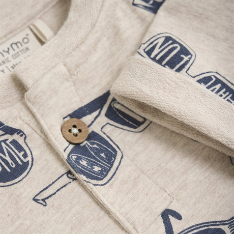 Minymo Light Beige Melange Sweat T-shirt AOP