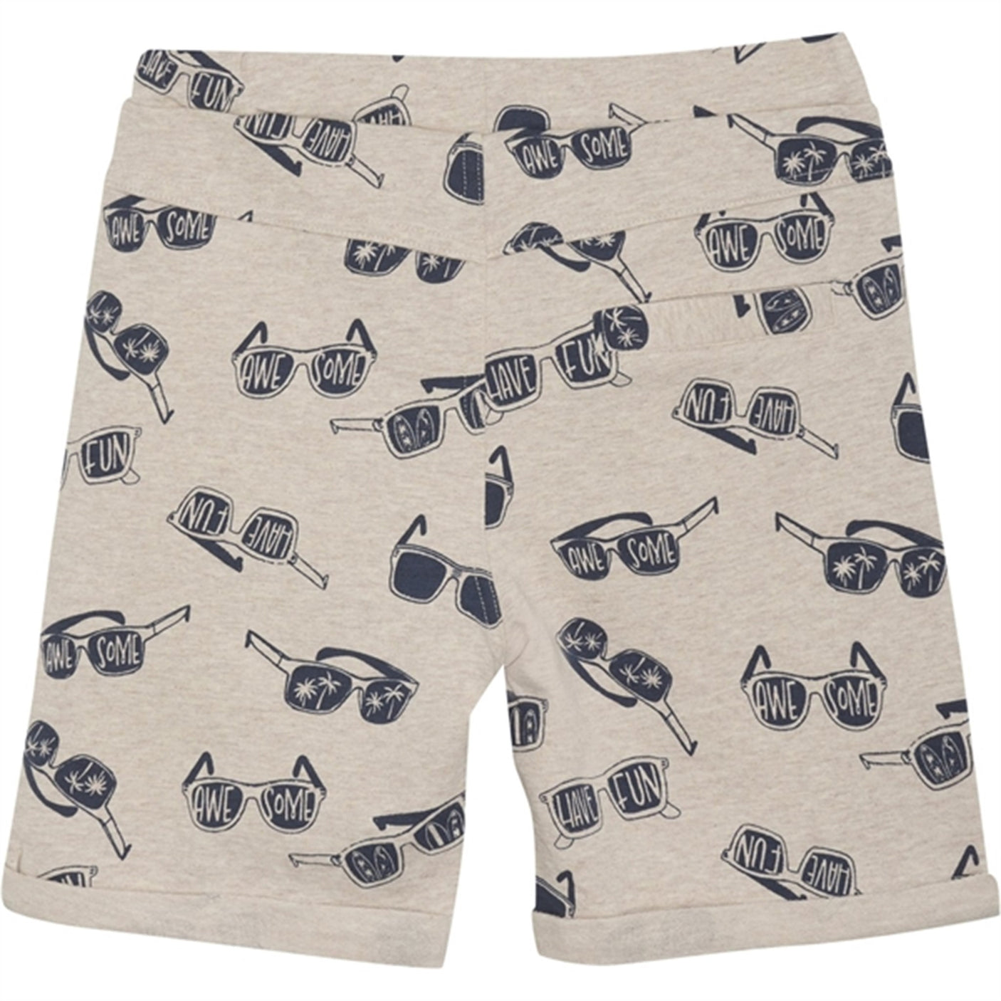 Minymo Light Beige Melange Sweatshorts AOP