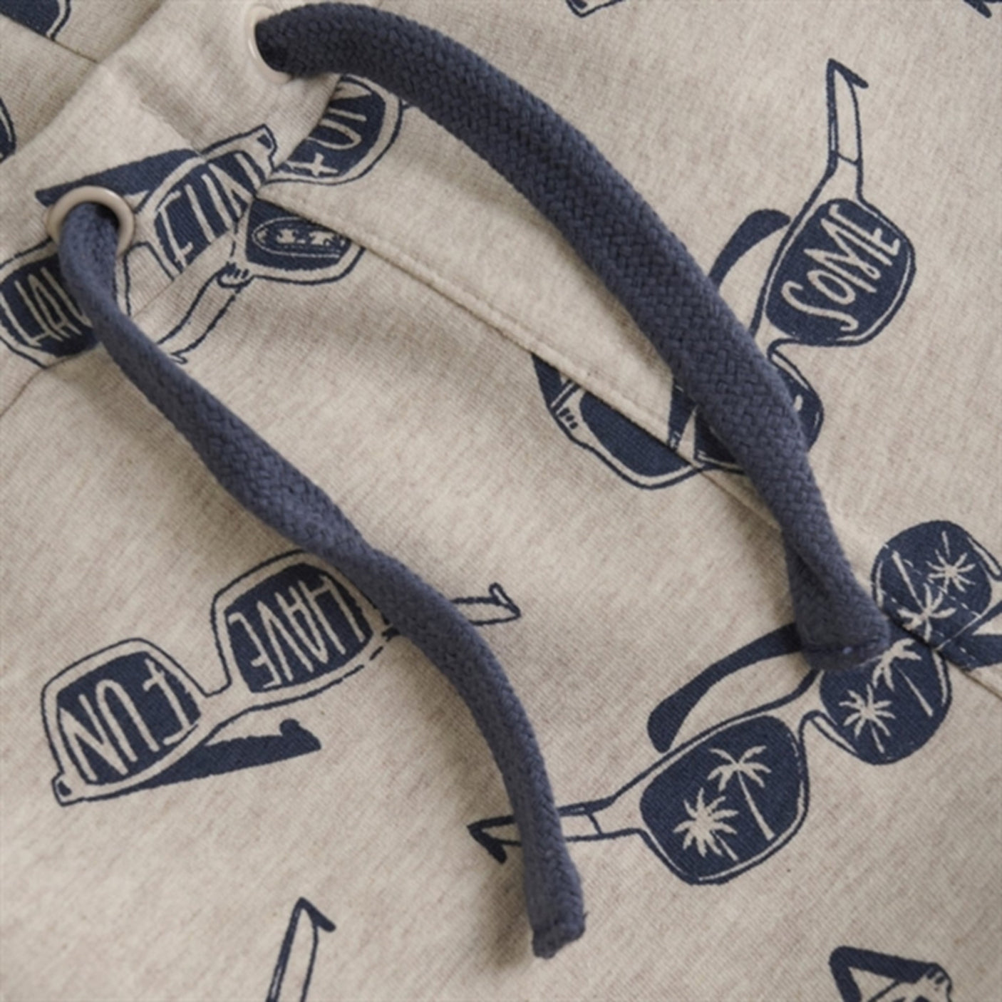 Minymo Light Beige Melange Sweatshorts AOP