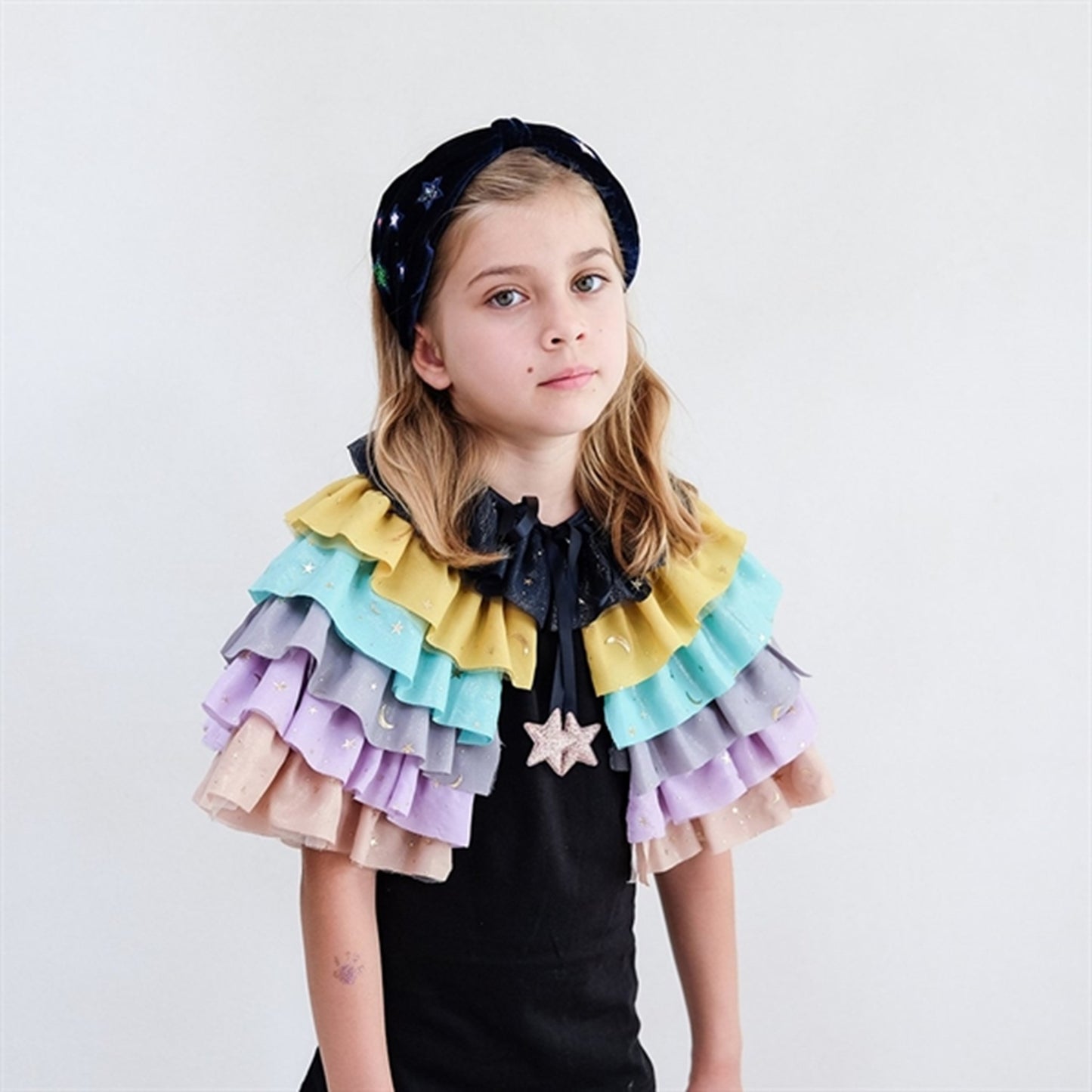 Mimi & Lula Cape Rainbow Ruffle