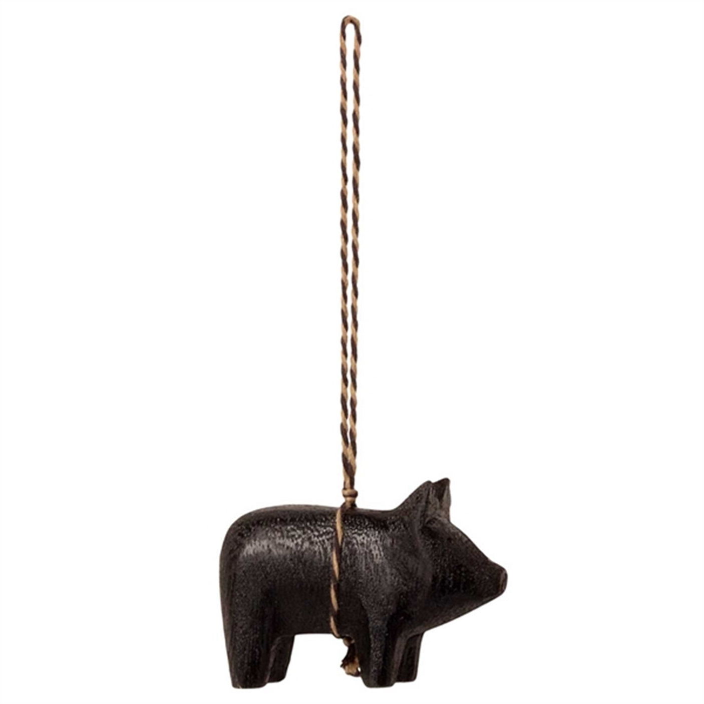 Maileg Christmas Ornament Pig Wood Black