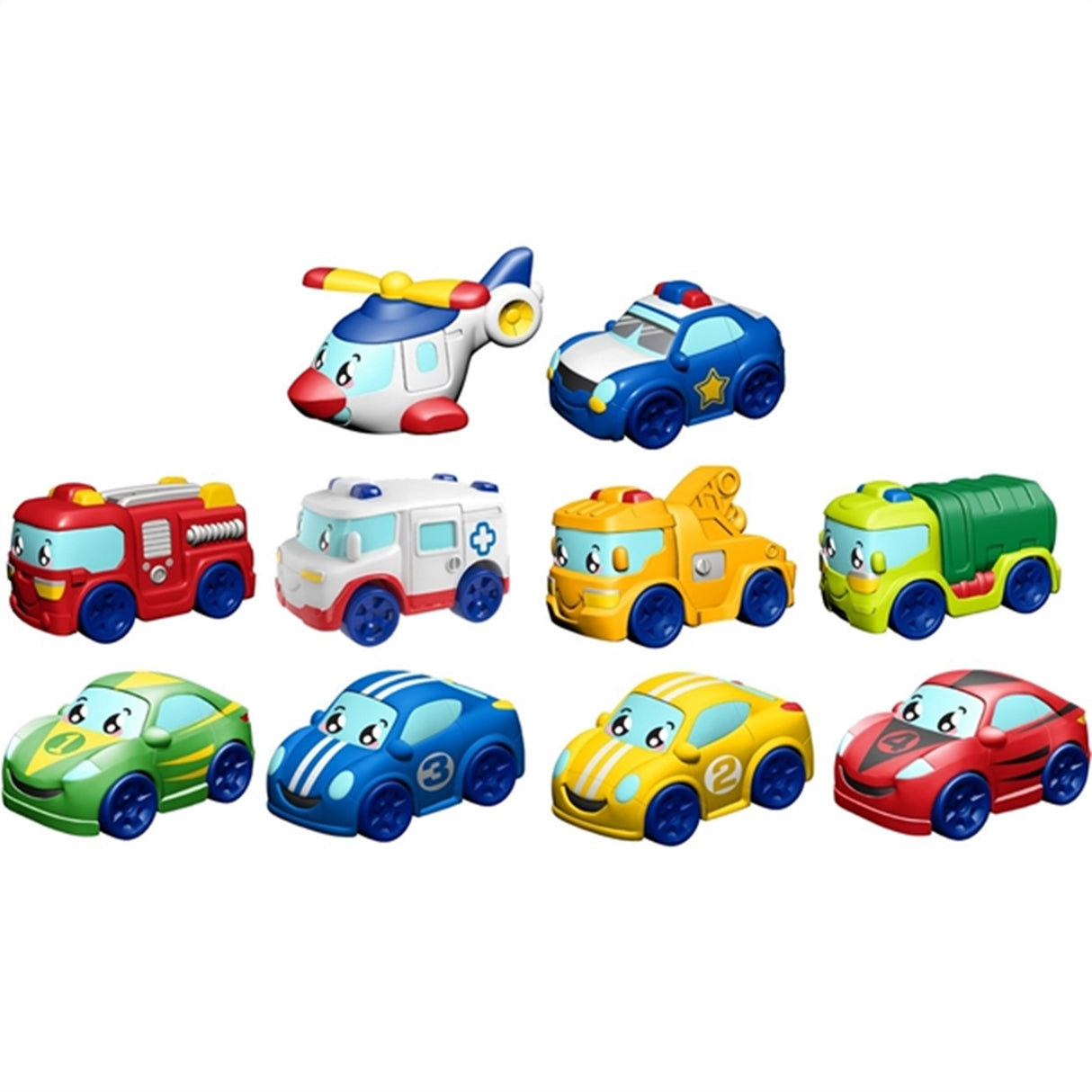 Tiny Teamsterz 3 PK - Police Car, Fire Engine & Ambulance