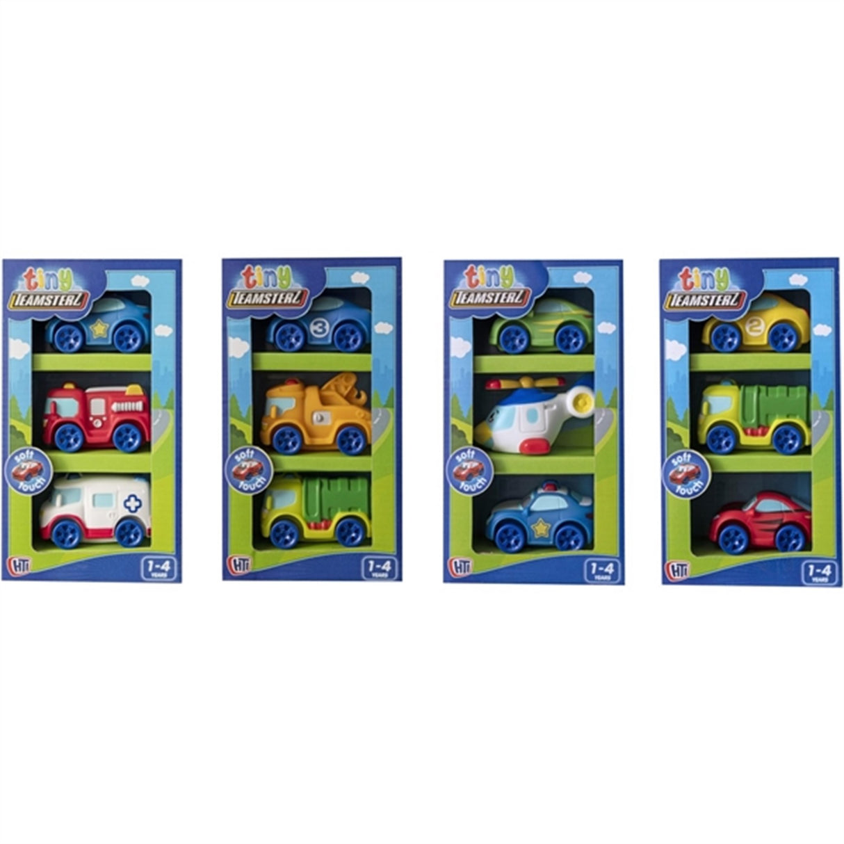 Tiny Teamsterz 3 PK - Car, Helicopter & Police Car