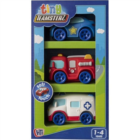 Tiny Teamsterz 3 PK - Police Car, Fire Engine & Ambulance