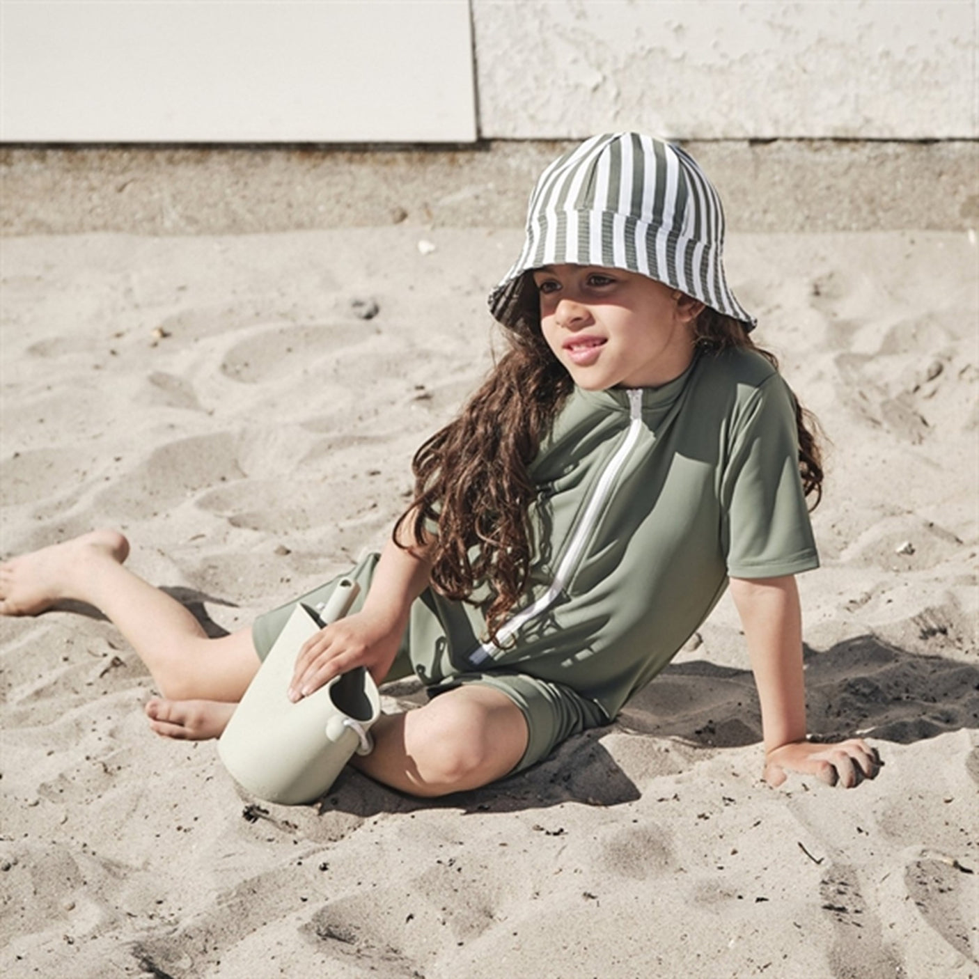 Petit Crabe Army Stripes Frey Sun Hat