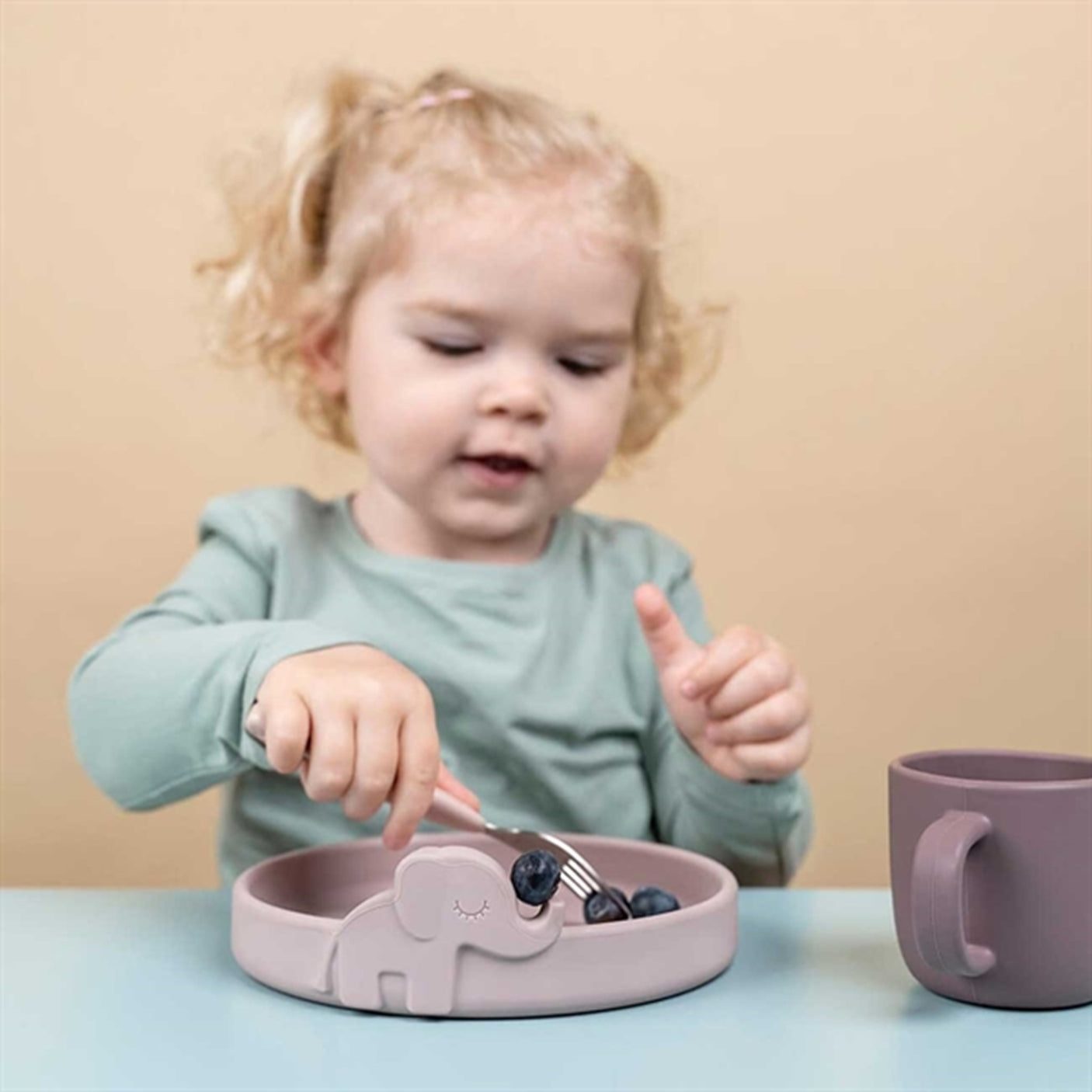 Done by Deer Peekaboo Dinner Set Deer Friends Powder