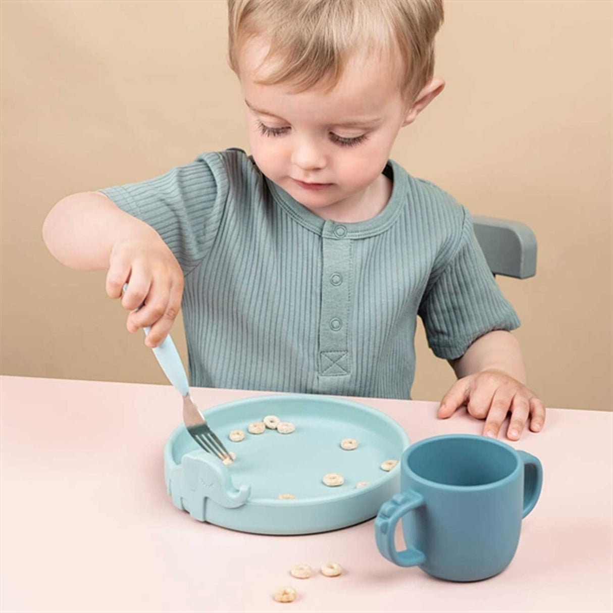 Done by Deer Peekaboo Dinner Set Deer Friends Powder