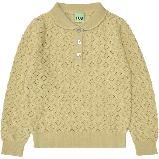 FUB Pointelle Blouse Buttermilk