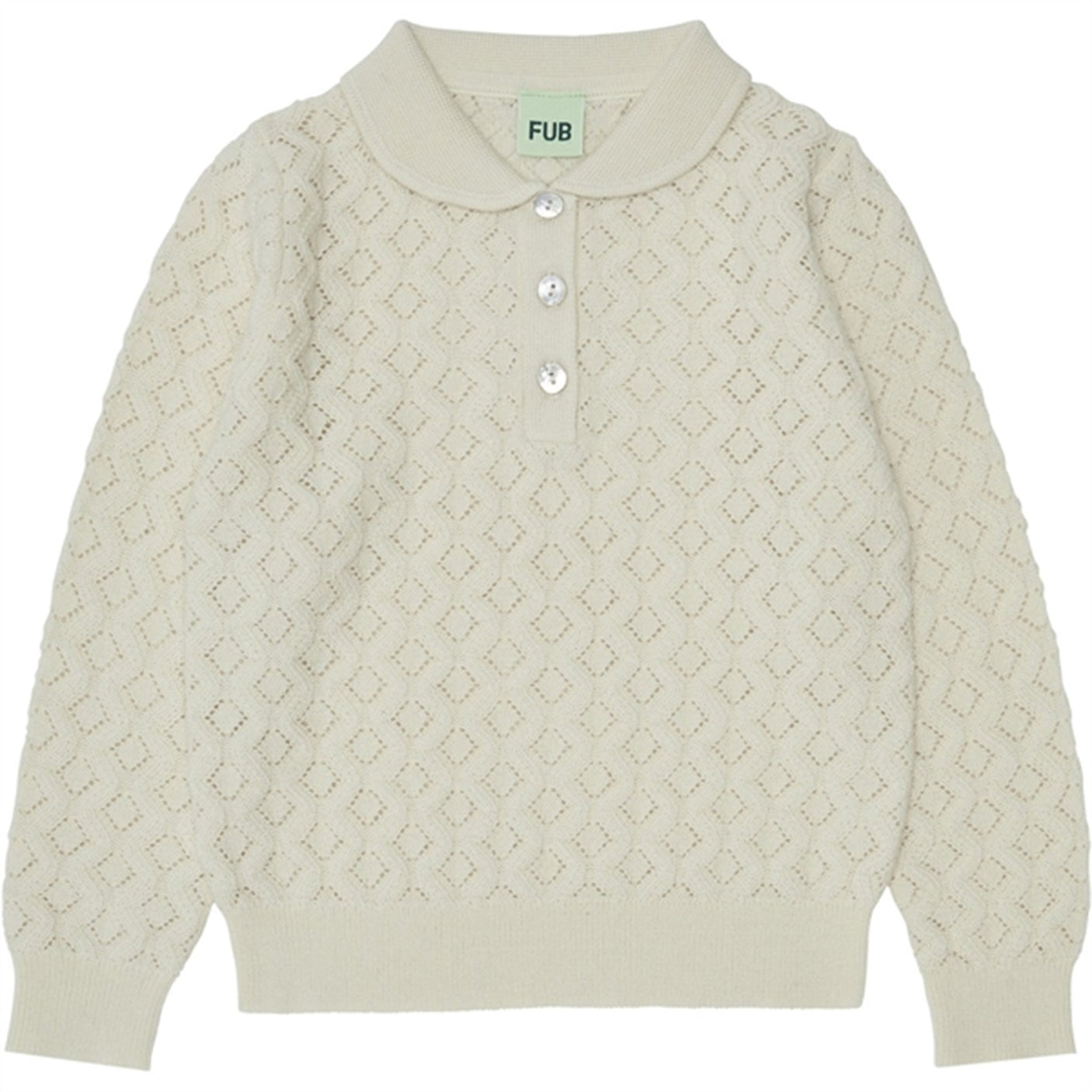 FUB Pointelle Blouse Ecru